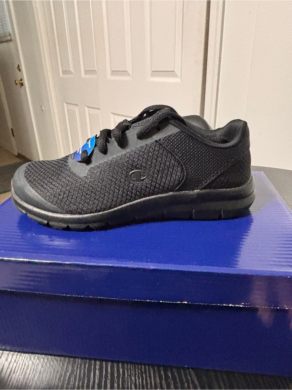 Champion All-Black Mesh Athletic Shoe